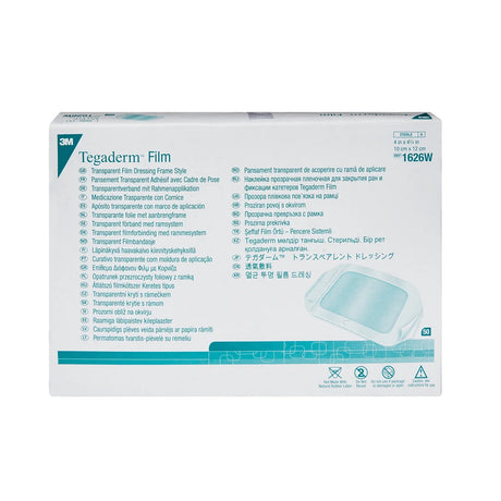Box of 3M Tegaderm Film medical dressing on a white background