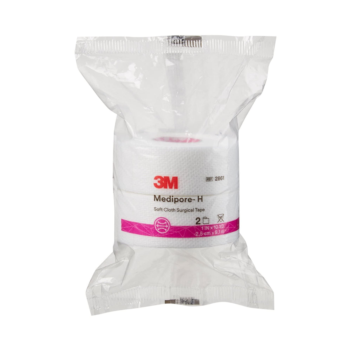 Packaged 3M Medipore-H surgical tape on a white background