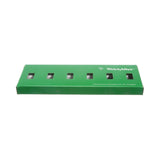 Green packaging box with multiple small windows on a white background