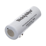White rechargeable battery with 'Welch Allyn' branding on a white background