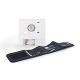 Wristband with solar panel and digital display on a white background