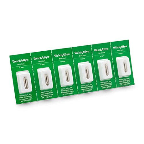 Packaging of Welch Allyn band backs on a white background